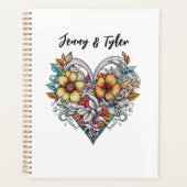 Personalized Floral Heart Romantic Planner (Voorkant)