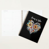 Personalized Floral Heart Romantic Planner (Display)