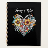 Personalized Floral Heart Romantic Planner (Voorkant)