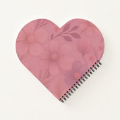 Personalized Floral Heart-Shaped Notebook Notitieboek (Achterkant)