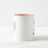 Personalized Floral Heart Valentine's Coffee Mug Mok (Midden)
