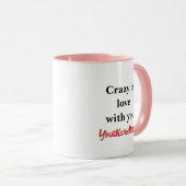 Personalized Floral Heart Valentine's Coffee Mug Mok (Voorkant rechts)