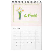 Personalized Floral Illustrations Calendar Kalender (Mar 2026)