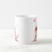Personalized Floral Initial Mug - Letter A Koffiemok (Center)