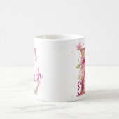 Personalized Floral Initial Mug – Letter E Koffiemok (Center)