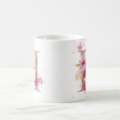 Personalized Floral Initial Mug – Letter H Koffiemok (Center)