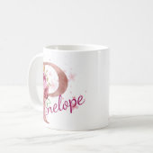 Personalized Floral Initial Mug – Letter P Koffiemok (Voorkant links)