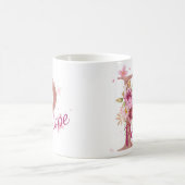 Personalized Floral Initial Mug – Letter P Koffiemok (Center)