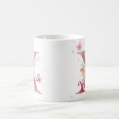 Personalized Floral Initial Mug – Letter X Koffiemok (Center)