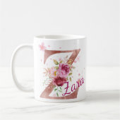 Personalized Floral Initial Mug – Letter Z Koffiemok (Links)