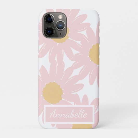 Personalized Floral iPhone Case (Achterkant)