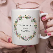 Personalized Floral Maid of Honor Mug Koffiemok