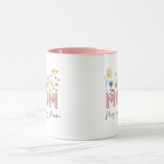 Personalized Floral Mom Mug . Mok (Midden)