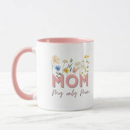 Personalized Floral Mom Mug . Mok