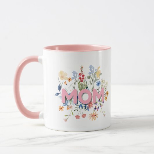 Personalized Floral Mom Mug – Mother’s Day Gift  Mok (Links)