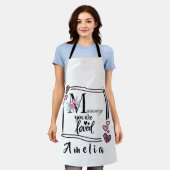 Personalized Floral Mommy Apron Schort (Gedragen)