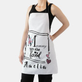Personalized Floral Mommy Apron Schort (Insitu)