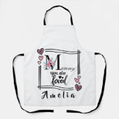 Personalized Floral Mommy Apron Schort (Voorkant)