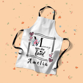 Personalized Floral Mommy Apron Schort