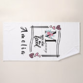 Personalized Floral Mommy Bath Towel Badhanddoek (Badhanddoek)