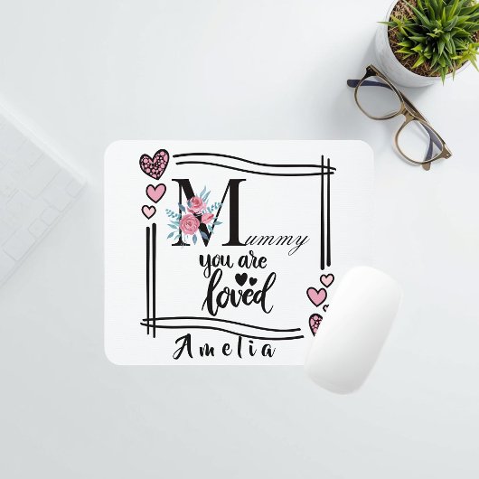 Personalized Floral Mommy Mousepad Muismat