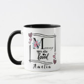 Personalized Floral Mommy Mug Mok (Links)