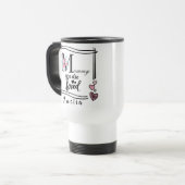 Personalized Floral Mommy Travel Mug Reisbeker (Voorkant links)
