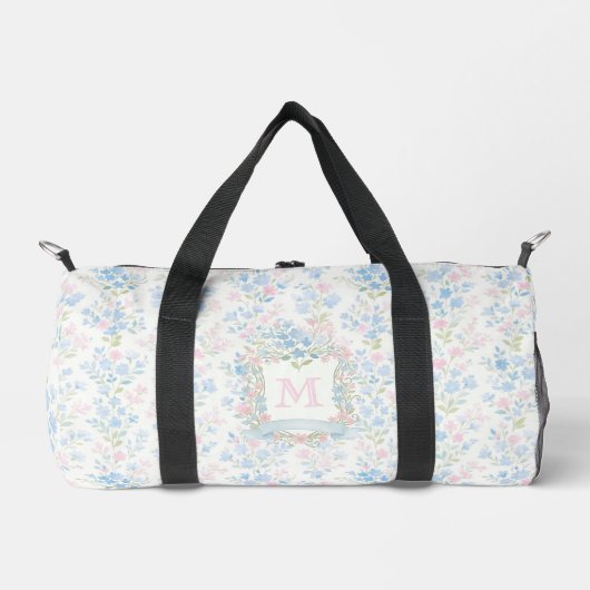 Personalized Floral Monogram Bag Plunjezak (Voorkant)