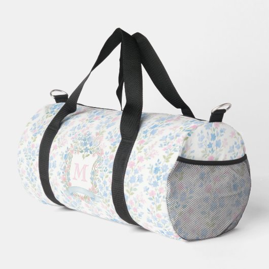 Personalized Floral Monogram Bag Plunjezak (Rechterhoek)