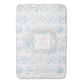 Personalized Floral Monogram Bath Mat (Voorkant Verticaal)
