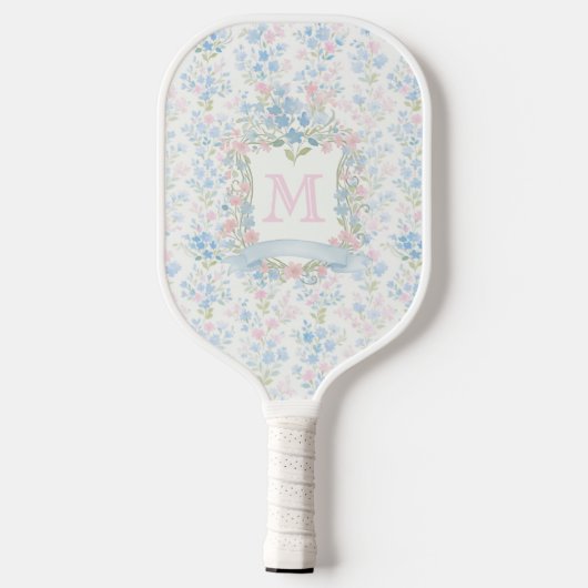 Personalized Floral Monogram Pickleball Paddle (Achterkant)