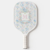 Personalized Floral Monogram Pickleball Paddle (Voorkant)