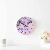 Personalized Floral Monogram Wall Clock – Custom Ronde Klok (Huis)
