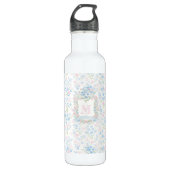 Personalized Floral Monogram Water Bottle Waterfles (Voorkant)
