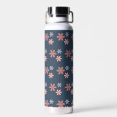 Personalized Floral Mrs. Victoria Insulated Water  Waterfles (Achterkant)