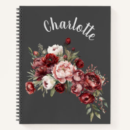 Personalized Floral Name Notebook Notitieboek