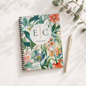 Personalized Floral Name Notitieboek