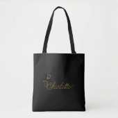 Personalized Floral Name Tote Bag for Everyday Use (Voorkant)