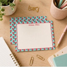 Personalized Floral Note Card