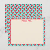 Personalized Floral Note Card Notitiekaartje (Voorkant / Achterkant)