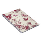 Personalized Floral Notebook – Custom Name Notitieboek (Rechterzijde)