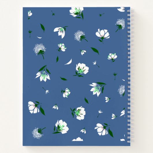 Personalized Floral Notebook Notitieboek (Achterkant)
