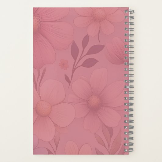 Personalized Floral Notebook Notitieboek (Achterkant)