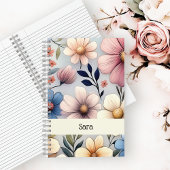 Personalized Floral Notebook Notitieboek