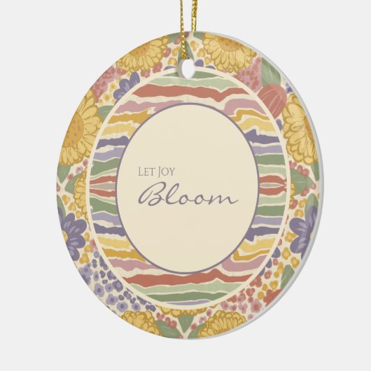 Personalized Floral Ornament - Let Joy Bloom (Links)