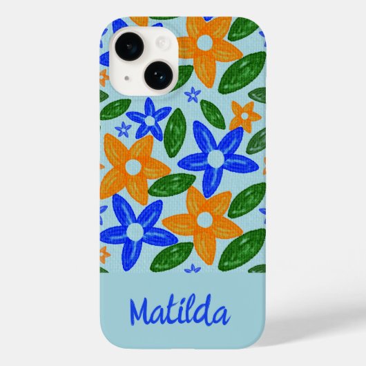 Personalized Floral Phone Case (Achterkant)