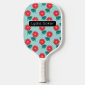 Personalized Floral Pickleball Paddle (Voorkant)