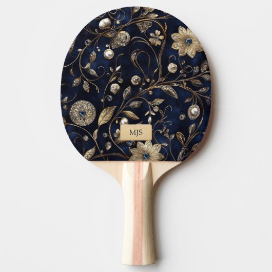 Personalized Floral Ping Pong Paddle Tafeltennisbatje (Voorkant)