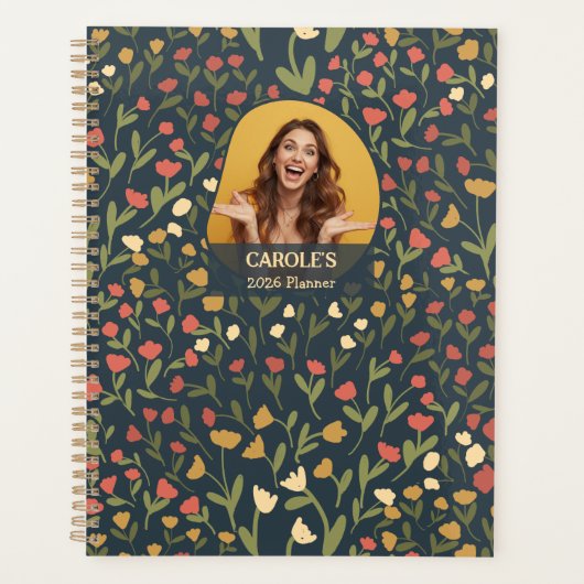 Personalized Floral Planner – Weekly & Monthly (Voorkant)