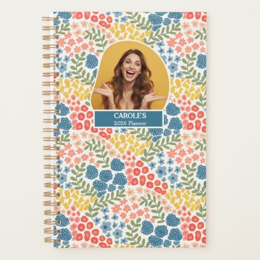 Personalized Floral Planner – Weekly & Monthly (Voorkant)